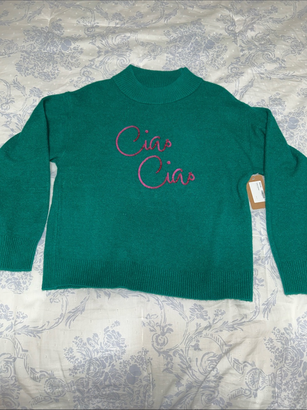 a new day Teal Green 'Ciao Ciao' Turtleneck Sweater